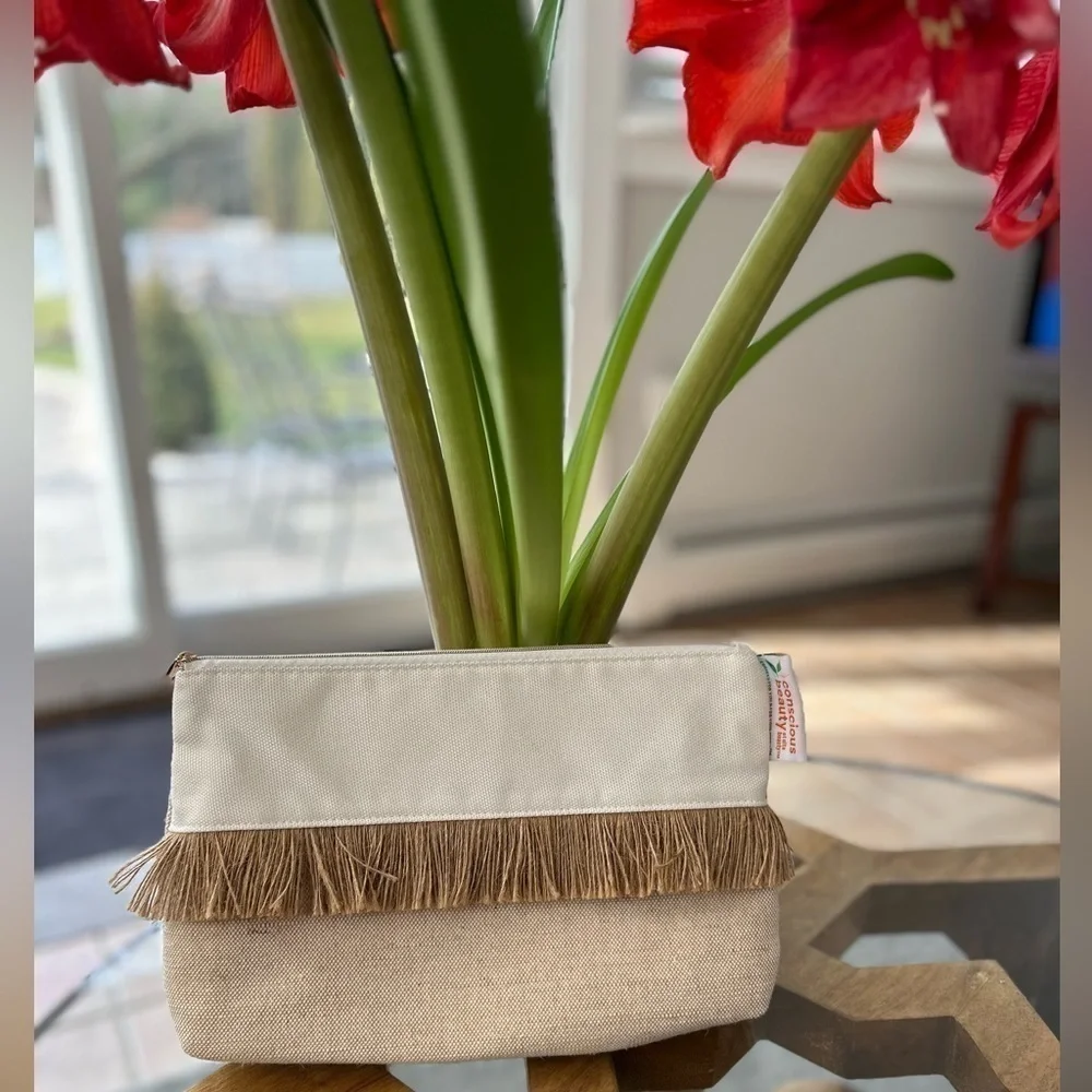 Ulta Beauty large bamboo fiber cosmetic bag